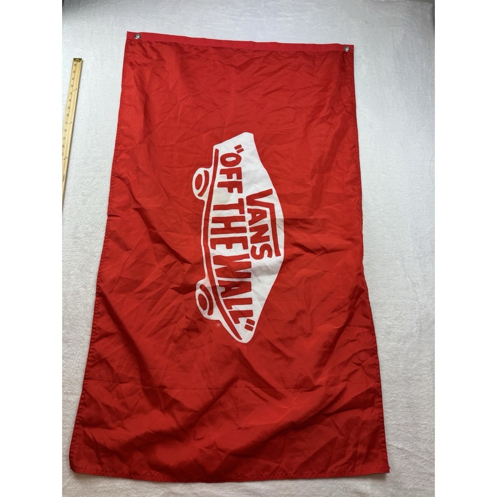 2022 Vans Family Exclusive Flag 48x30 Red & White Off The Wall Logo